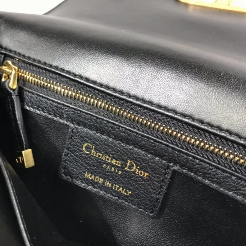 Replica bags Embossed Dior Small Caro Bag Black Supple Cannage Calfskin