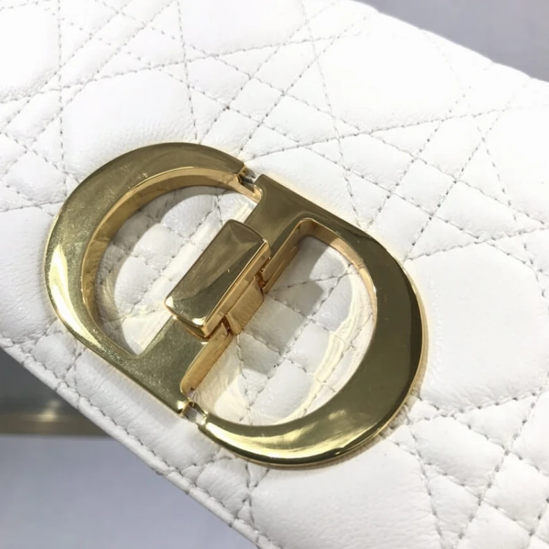 Replica valentino bags 20 x 12 x Dior Small Caro Bag White Supple Cannage Calfskin