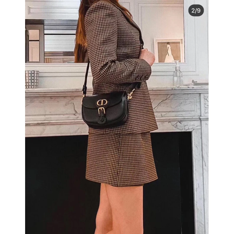 Replica valentino bags 'Christia Dior Small Dior Bobby Bag Black Box Calfskin