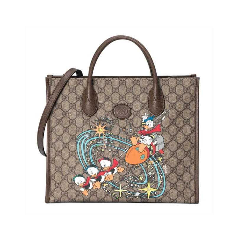 Top handl Disney x Gucci Donald Duck Tote Bag