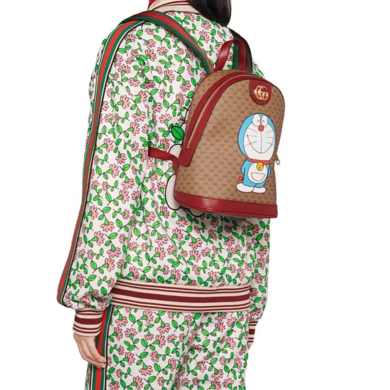 Lv belts replica Cherry re Doraemon x Gucci Backpack
