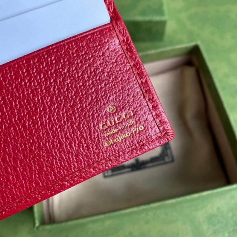 Top lv Eight car Doraemon x Gucci Bifold Wallet