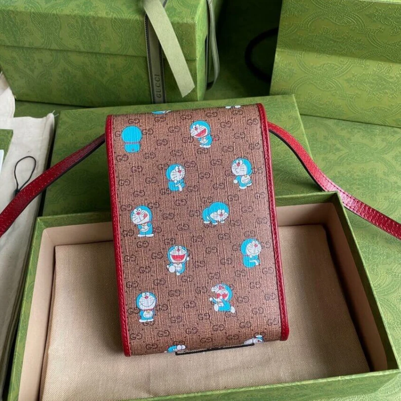 Replica bags lv Interior: Doraemon x Gucci Mini Bag