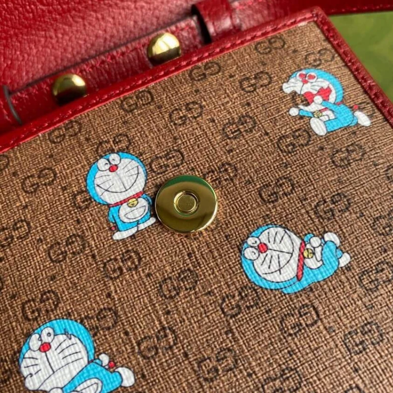 Replica bags lv Interior: Doraemon x Gucci Mini Bag