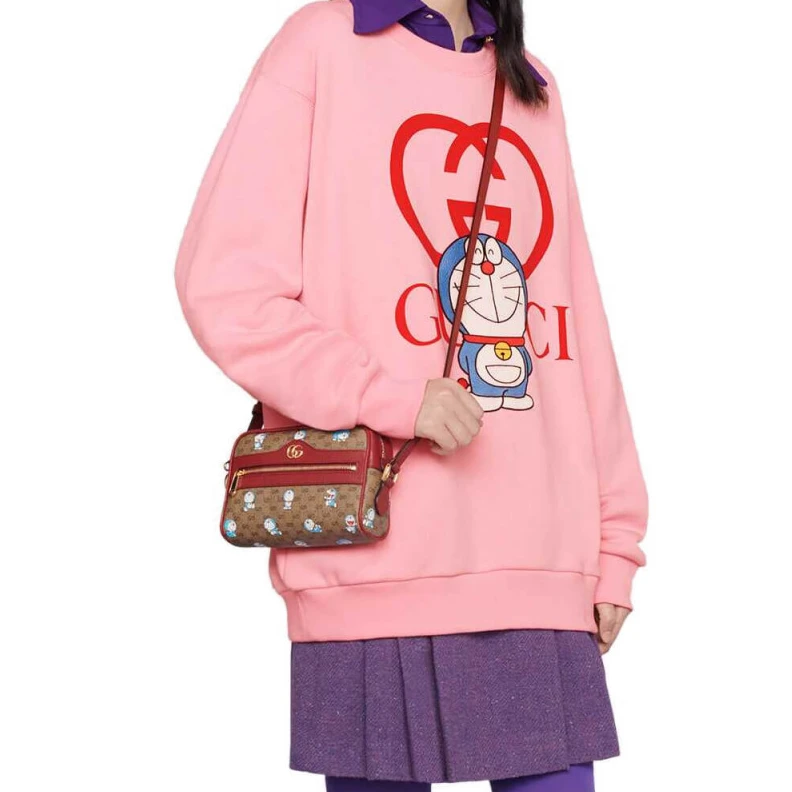 Replica bags 17.5 x 12 Doraemon x Gucci Mini Bag