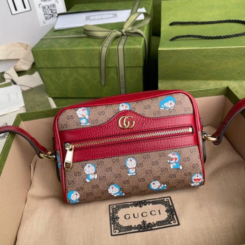 Replica bags 17.5 x 12 Doraemon x Gucci Mini Bag