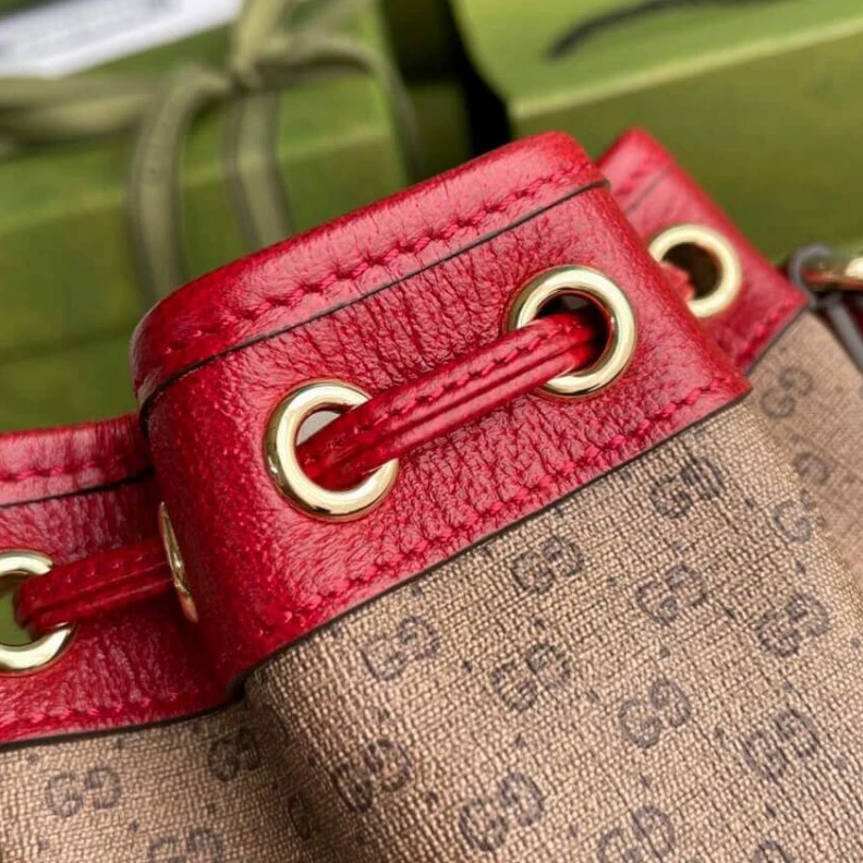 Top lv Beige ebo Doraemon x Gucci Mini Bucket Bag