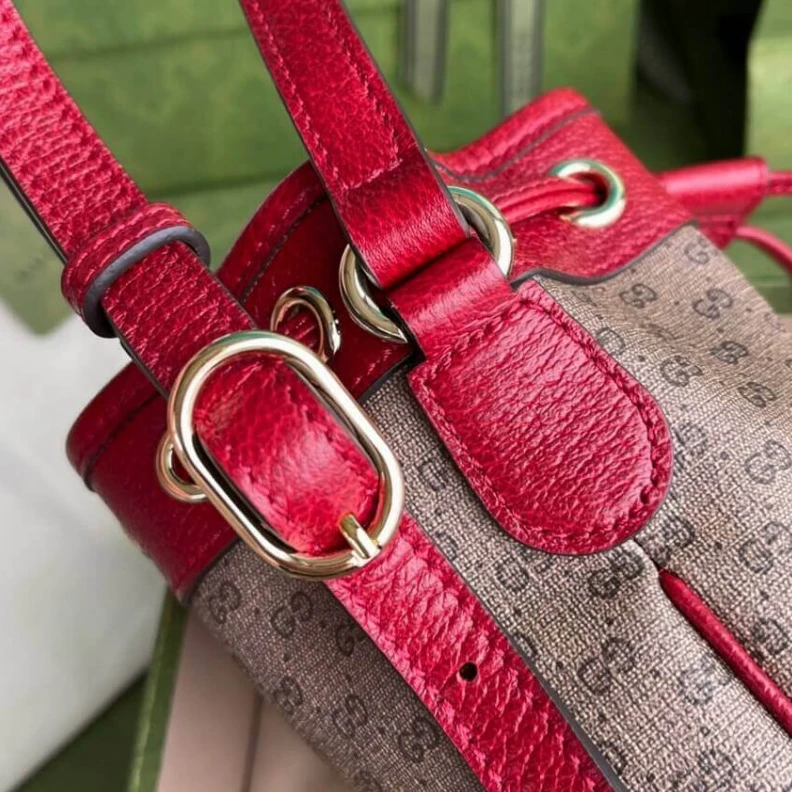 Top lv Beige ebo Doraemon x Gucci Mini Bucket Bag