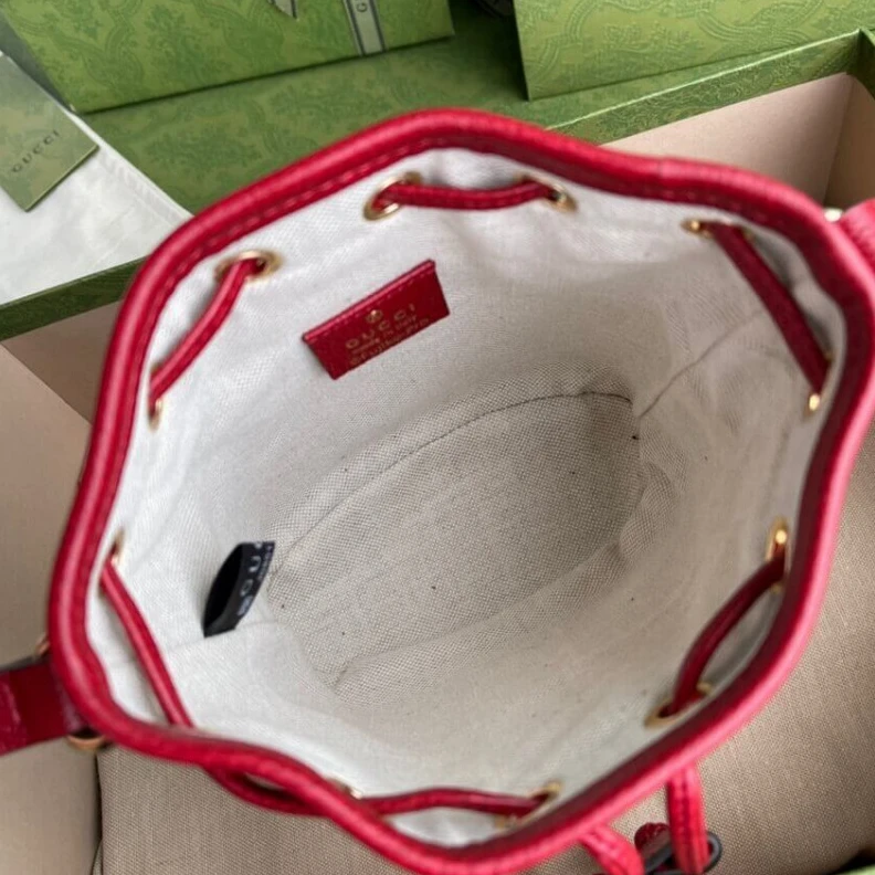 Top lv Beige ebo Doraemon x Gucci Mini Bucket Bag