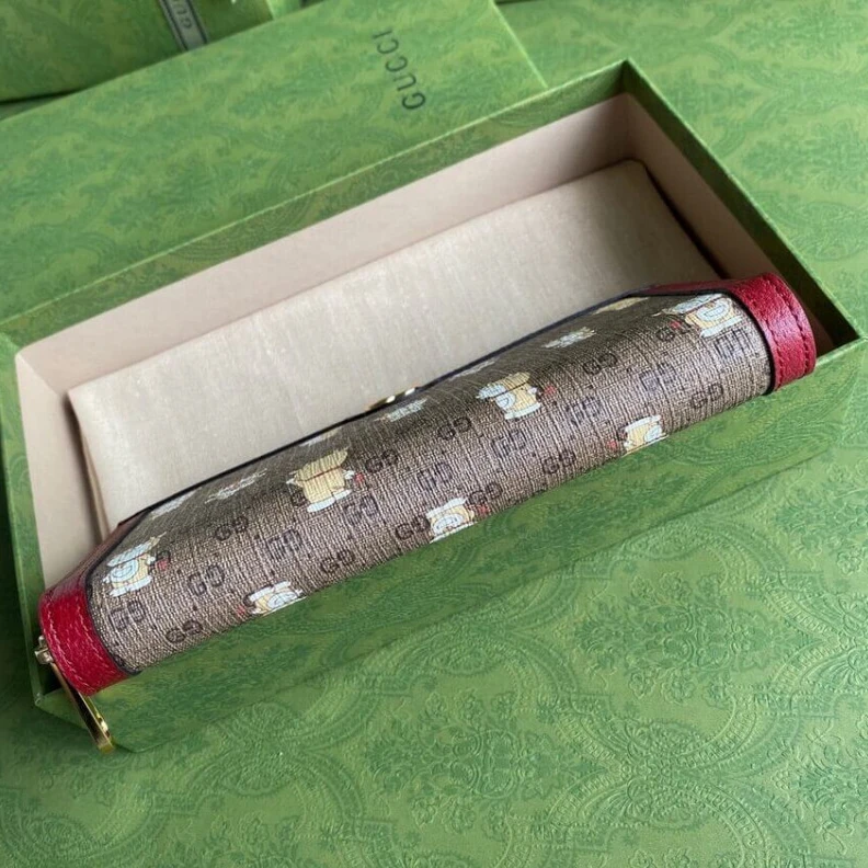 Replica bags lv Inserts c Doraemon x Gucci Zip Around Wallet 647787 in Beige