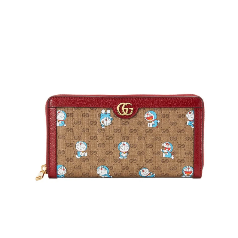 Twelve ca Doraemon x Gucci Zip Around Wallet 647787 in Blue