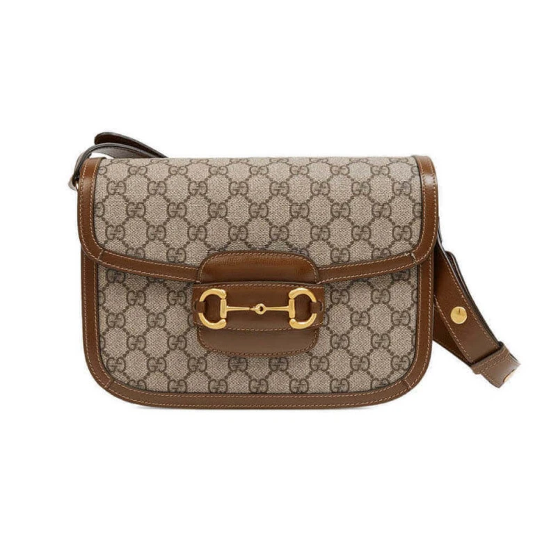 Each bag Gucci 1955 Horsebit Brown GG Supreme Canvas Shoulder Bag