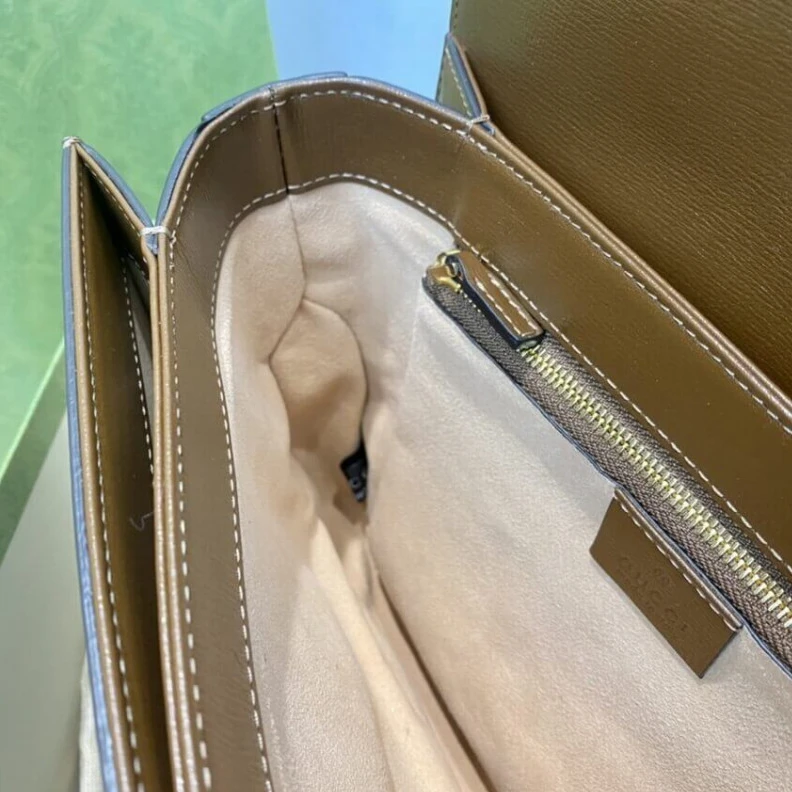 Replica bags Each bag Gucci 1955 Horsebit Brown GG Supreme Canvas Shoulder Bag