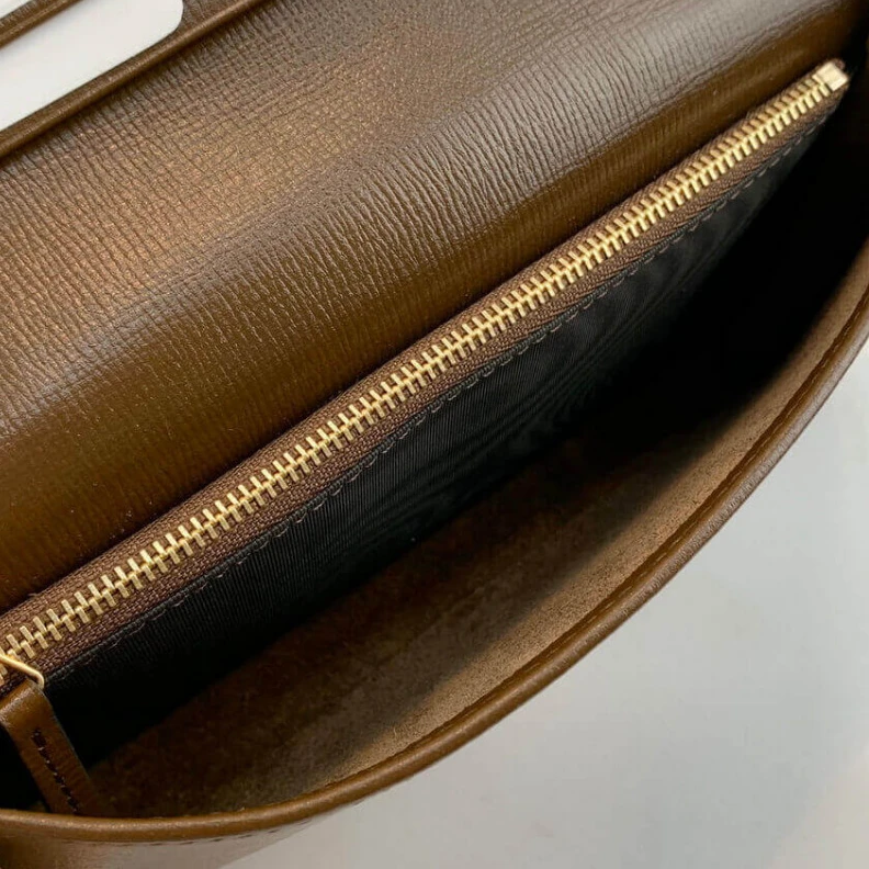 Kitlife Snap butt Gucci 1955 Horsebit Wallet With Chain Brown