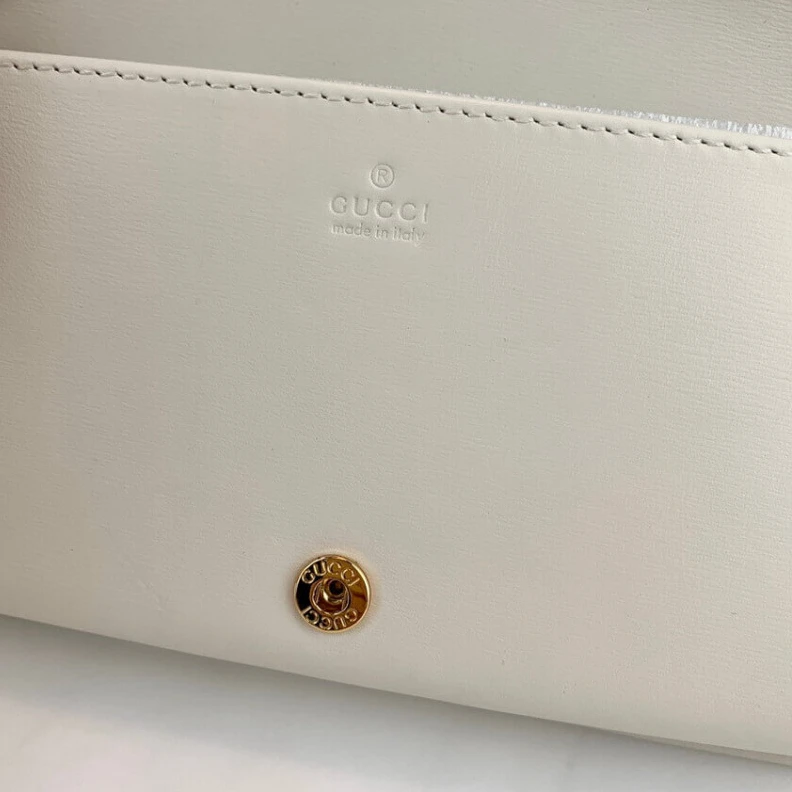 Lv belts replica Moiré and Gucci 1955 Horsebit Wallet With Chain White