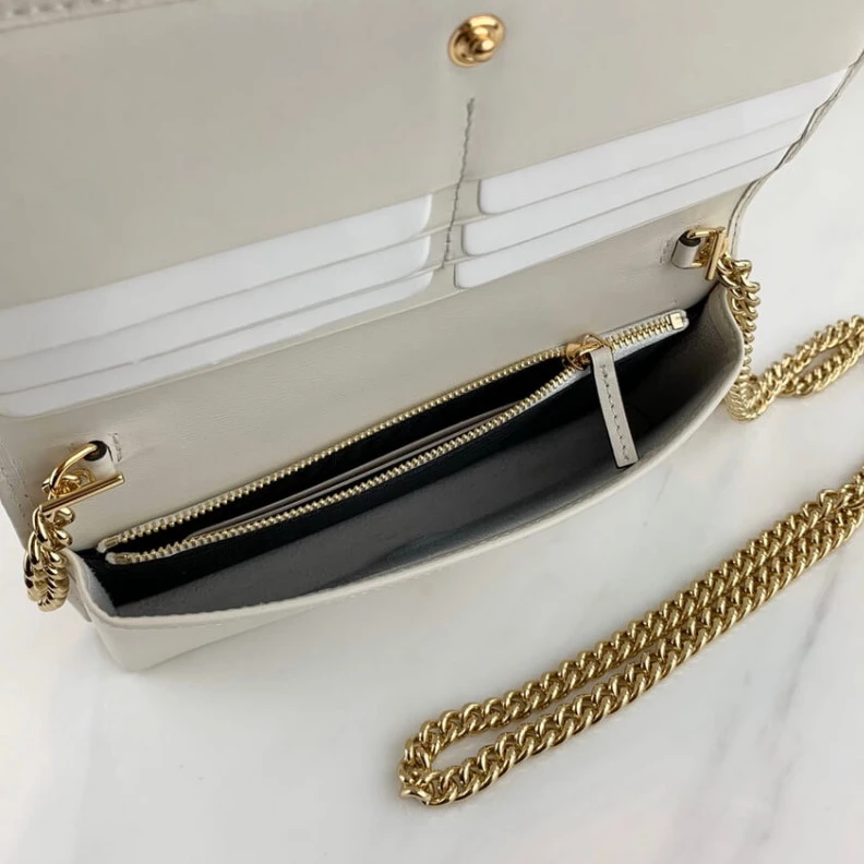 Lv belts replica Moiré and Gucci 1955 Horsebit Wallet With Chain White