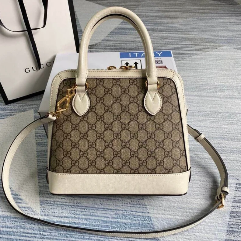 Lv belts replica Beige ebo Gucci 1955 Horsebit mall Top Handle Bag In White GG Supreme Canvas