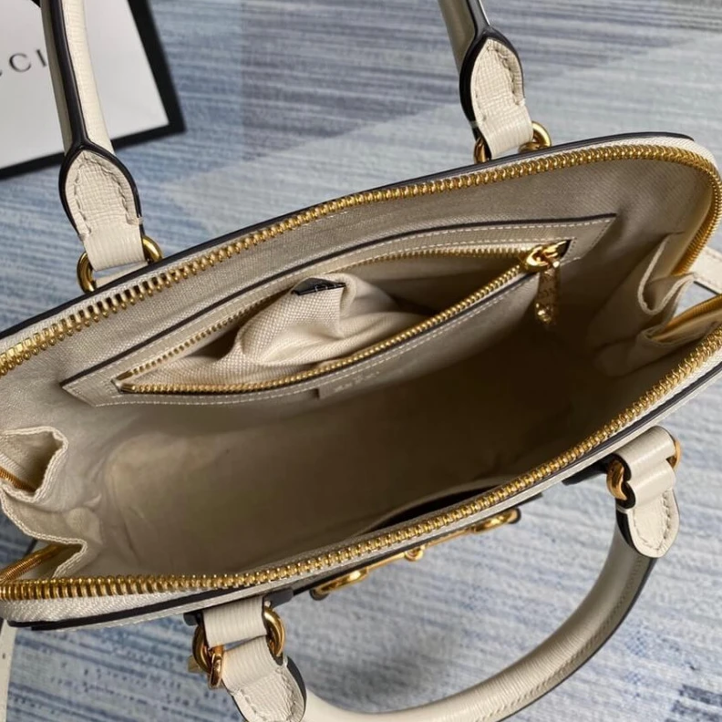 Lv belts replica Beige ebo Gucci 1955 Horsebit mall Top Handle Bag In White GG Supreme Canvas