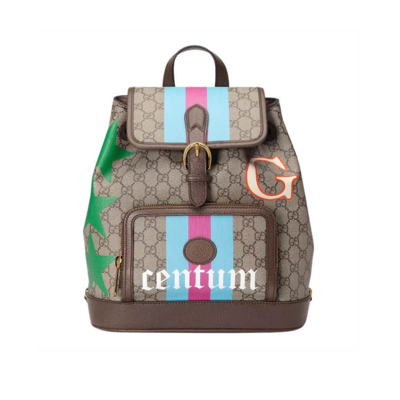 Outside: Gucci Backpack with Interlocking G