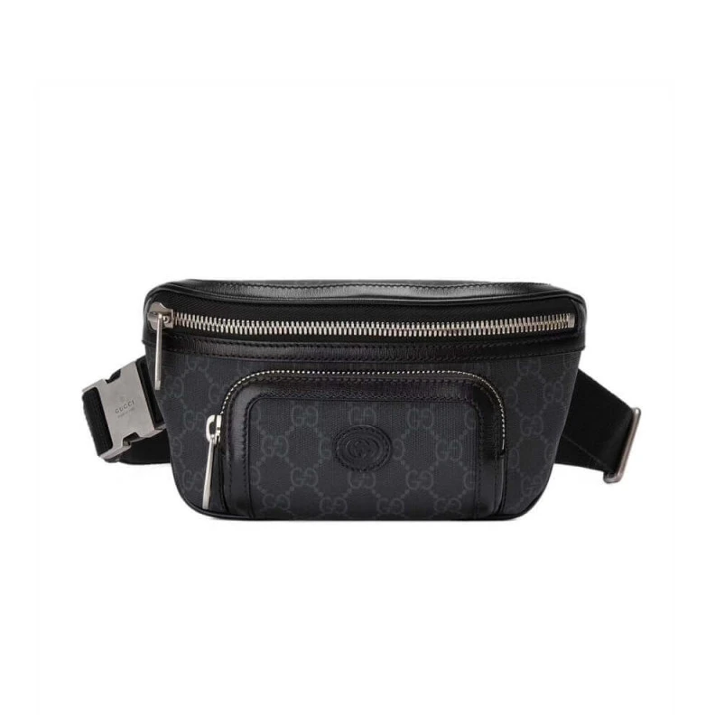 Colors ani Gucci Belt Bag with Interlocking G in Black GG Supreme