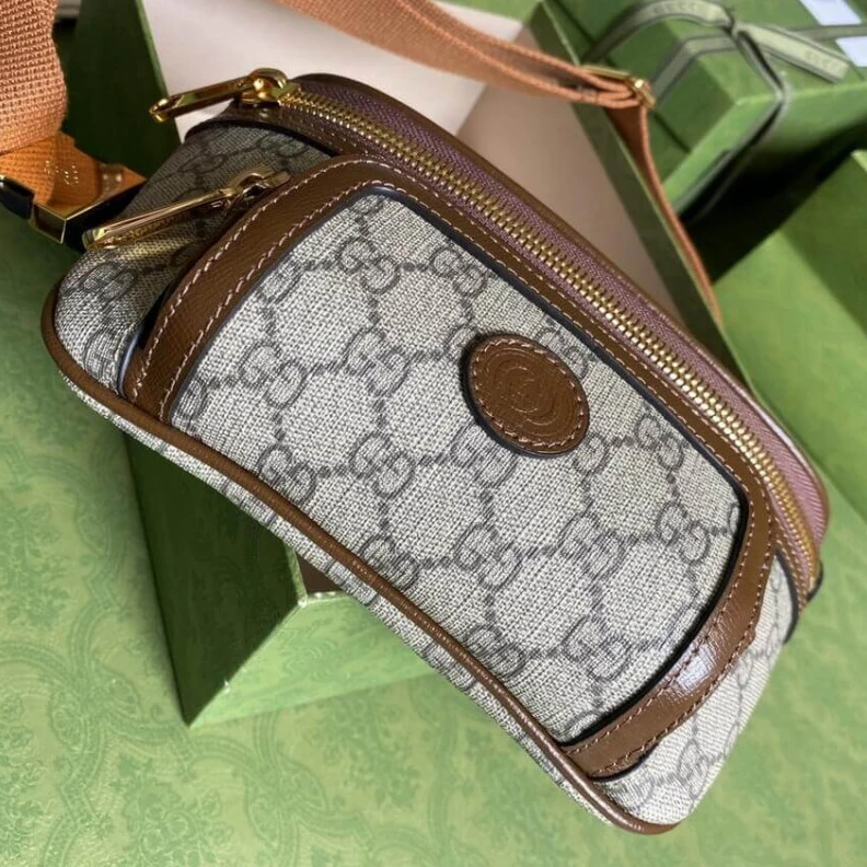 Replica bags lv Inside: f Gucci Belt Bag with Interlocking G in Brown GG Supreme