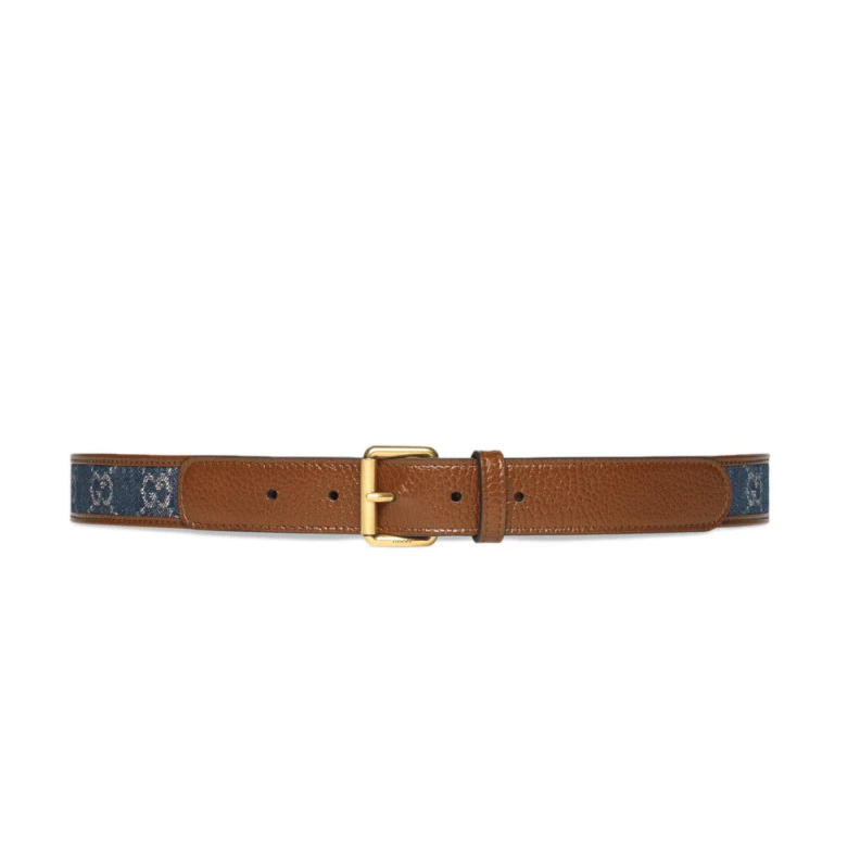 Replica bag Denim is r Gucci Belt With Square Buckle In Blue Denim 30mm