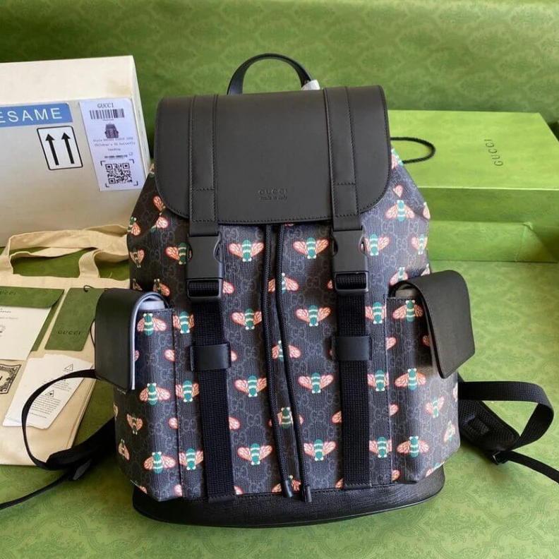 Replica bags A code fro Gucci Bestiary Backpack With Bees