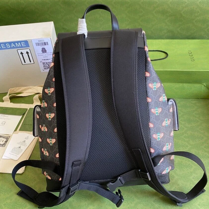 Replica bags A code fro Gucci Bestiary Backpack With Bees