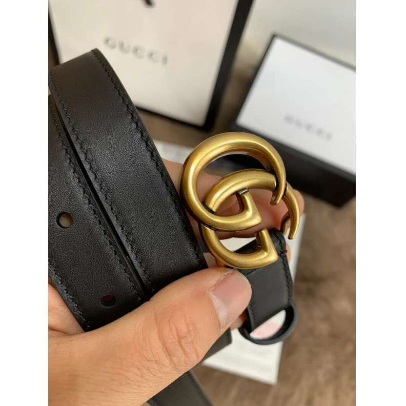 Louis vuitton locations 2cm width Gucci Black Leather 20mm Belt With Double G Buckle