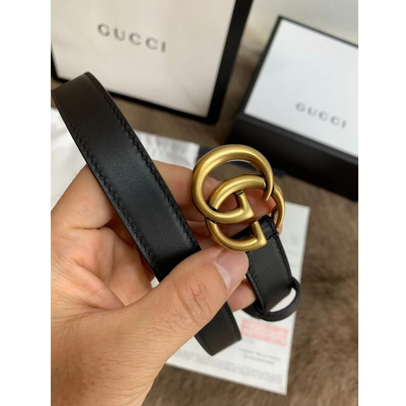 Louis vuitton locations 2cm width Gucci Black Leather 20mm Belt With Double G Buckle