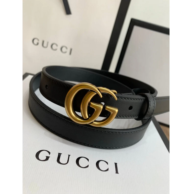 Louis vuitton locations 2cm width Gucci Black Leather 20mm Belt With Double G Buckle