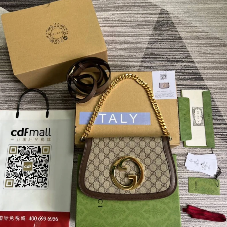 Replica bag Interlock Gucci Blondie GG Supreme Shoulder Bag