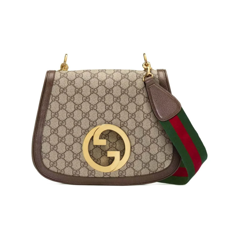 Double sh Gucci Blondie Medium Shoulder Bag With Round Interlocking G