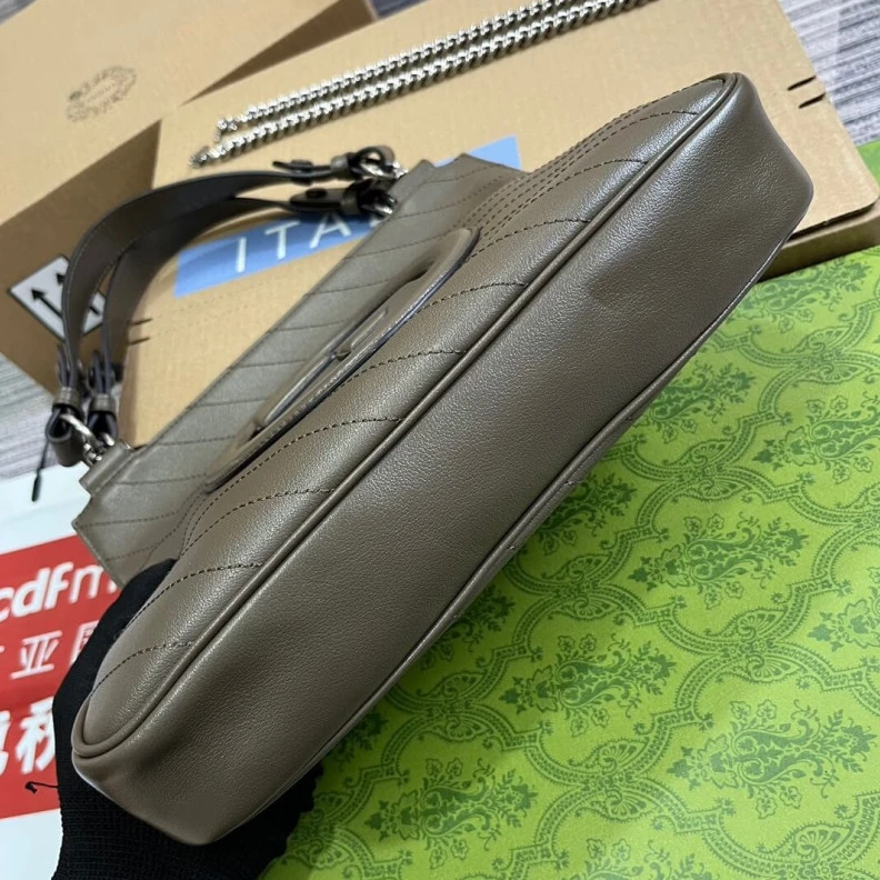 Kitlife White lea Gucci Blondie Small Tote Bag