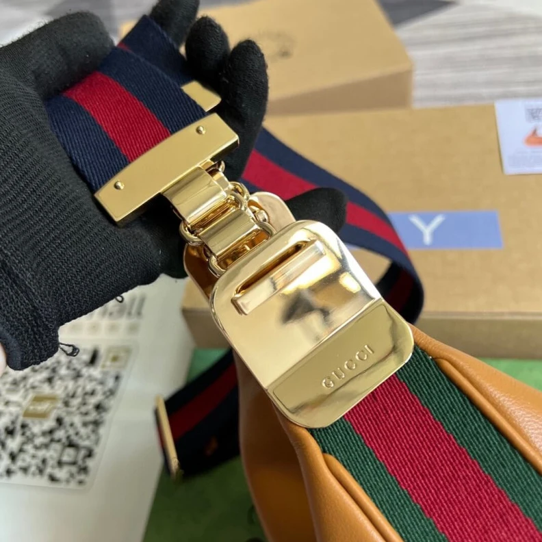 Replica bags lv Gucci Brown Leather Attache Small Shoulder Bag