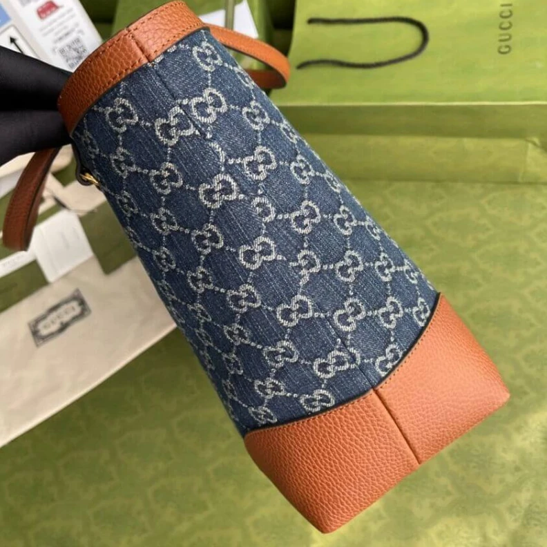 Kitlife 38 x 28 x Gucci Denim Ophidia GG Medium Tote