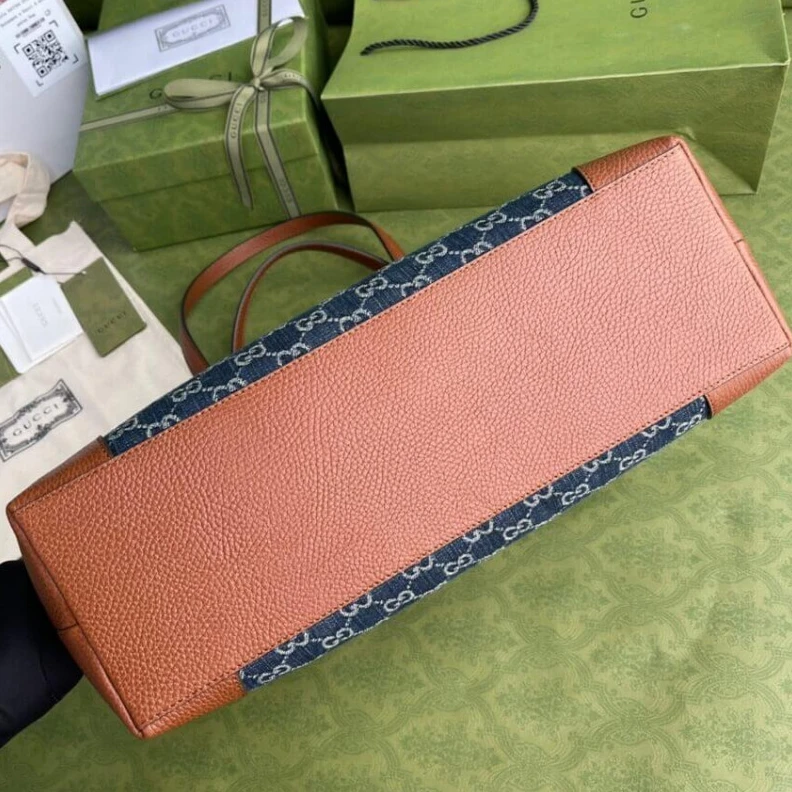 Kitlife 38 x 28 x Gucci Denim Ophidia GG Medium Tote