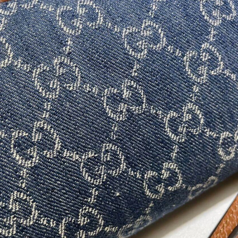 Top lv Goldtoned Gucci Denim Ophidia GG Mini Bag