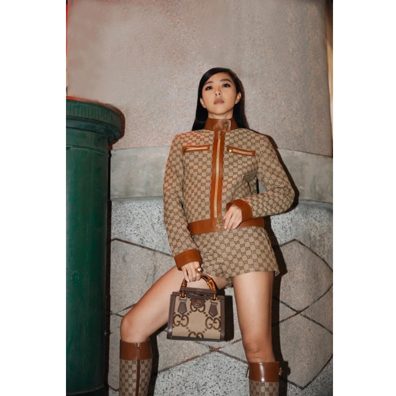 Lv belts replica Camel and Gucci Diana Jumbo GG Mini Tote Bag