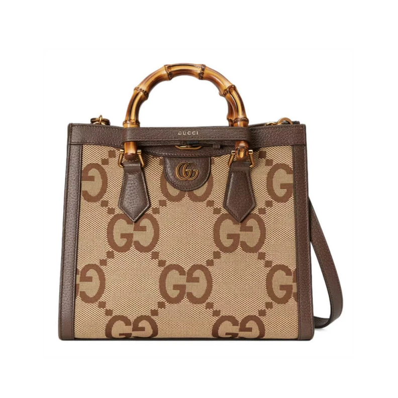 Bamboo ha Gucci Diana Jumbo GG Small Tote Bag