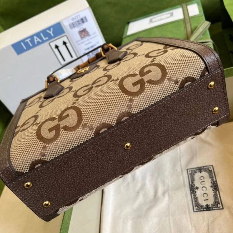 Replica bags lv Bamboo ha Gucci Diana Jumbo GG Small Tote Bag