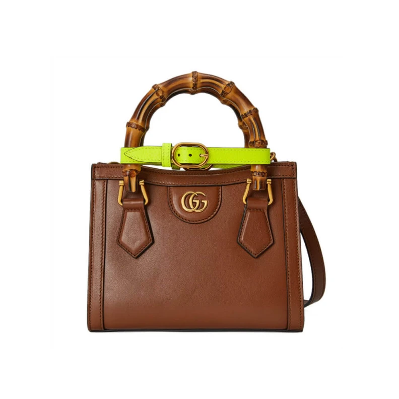 Detachabl Gucci Diana Mini Tote Bag Brown