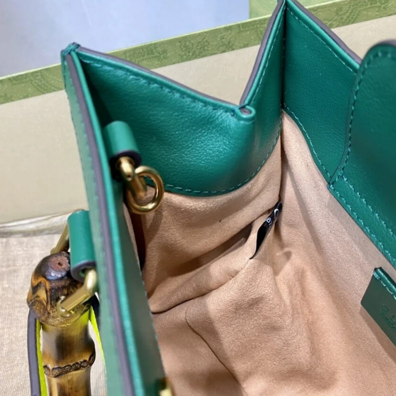 Kitlife Microfibe Gucci Diana Mini Tote Bag Green