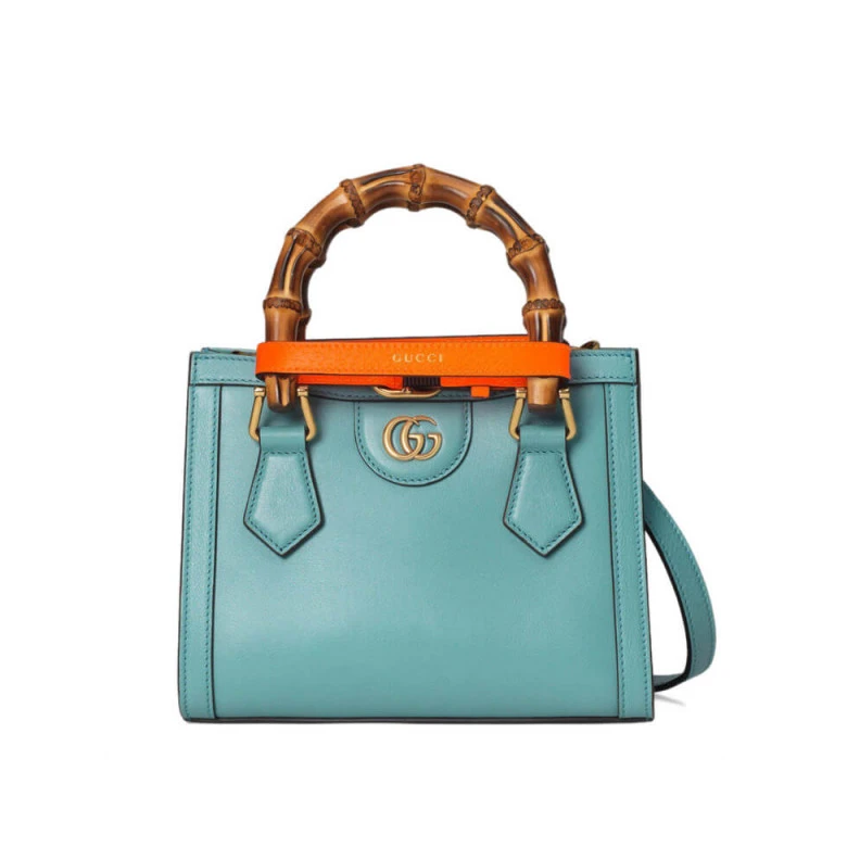 Bamboo ha Gucci Diana Mini Tote Bag Light Blue