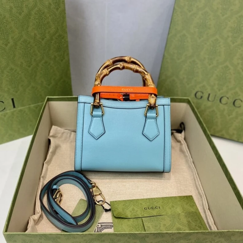 Replica bag Bamboo ha Gucci Diana Mini Tote Bag Light Blue