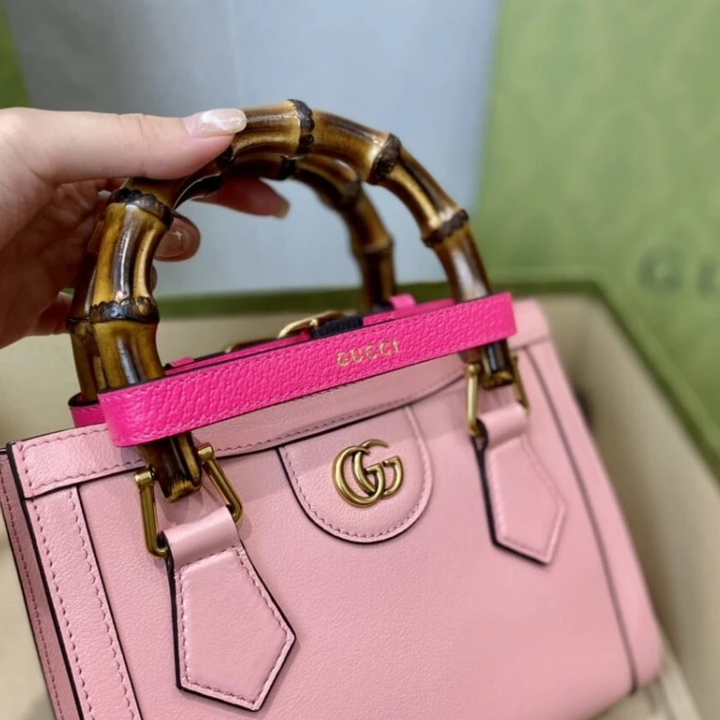 Louis vuitton locations Pink  Gucci Diana Mini Tote Bag Pink