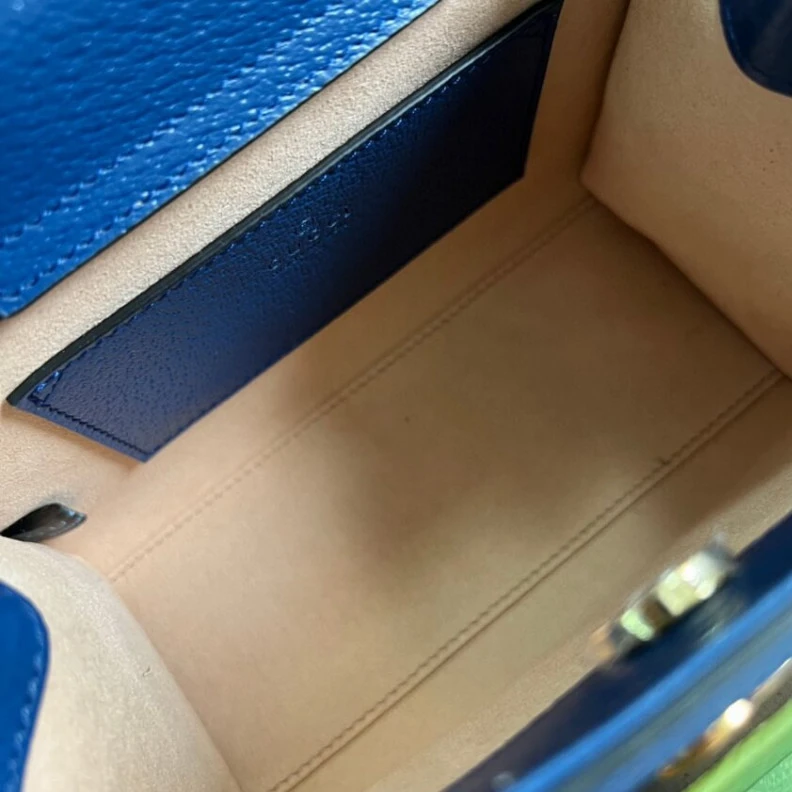 Kitlife ru Shiny ant Gucci Diana Mini Tote Bag in Royal Blue Leather