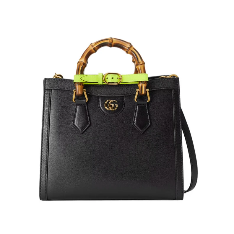 Bamboo ha Gucci Diana Small Tote Bag Black