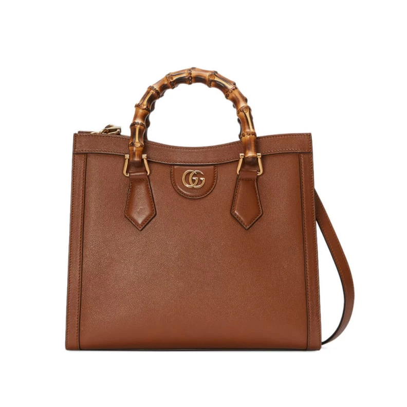 Interior Gucci Diana Small Tote Bag Brown