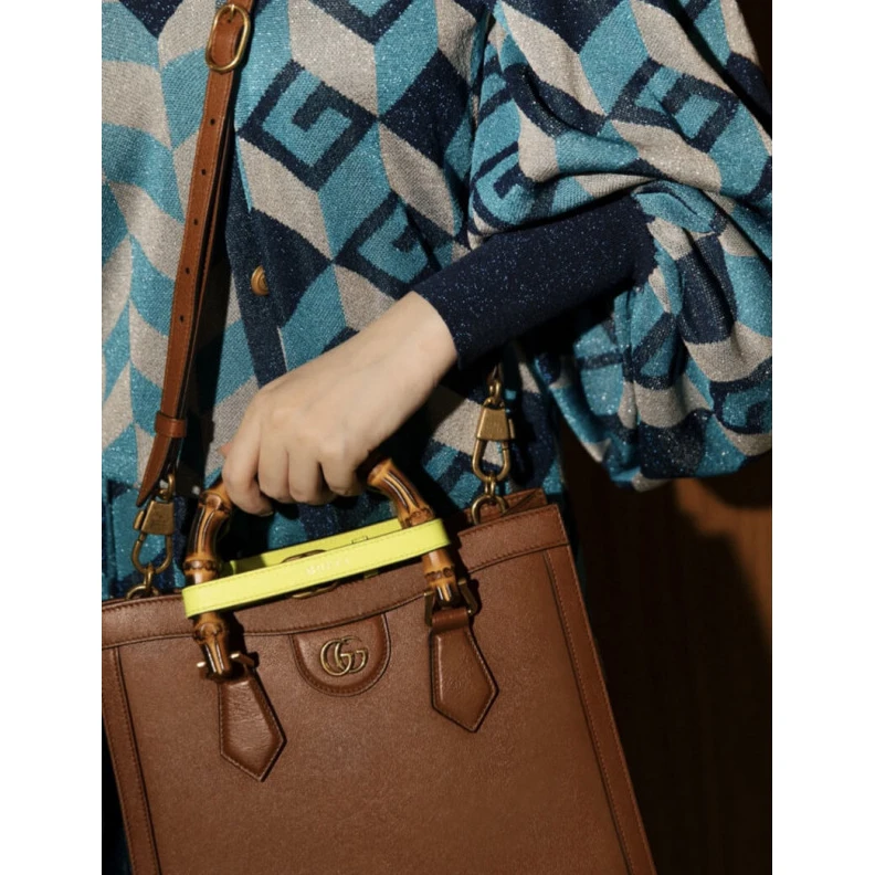 Kitlife ru Interior Gucci Diana Small Tote Bag Brown